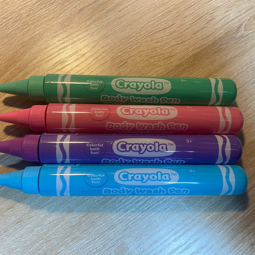 Set Of 10:Mixed( Random Selection)Crayola Body Wash Pen. Grape, Cotton Candy,App